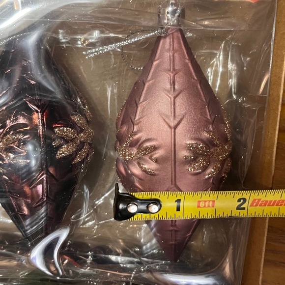 3 Sets Decor by Hannah Christmas Ornament Assorted Colors Gold Pink Green - Picture 5 of 9